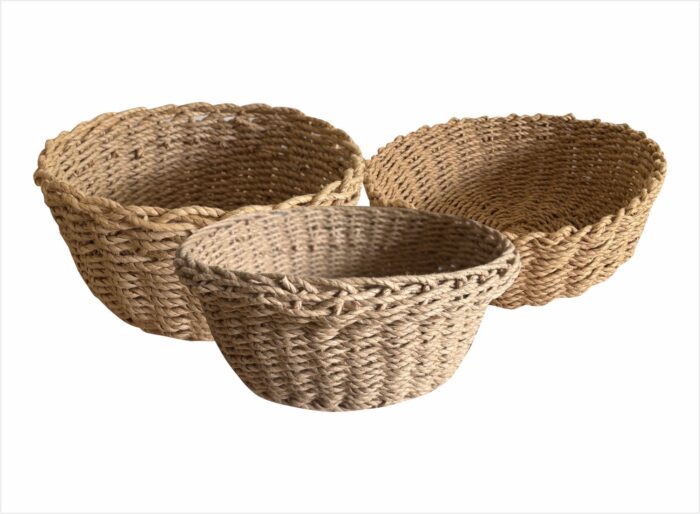 Loom Wicker Bowl
